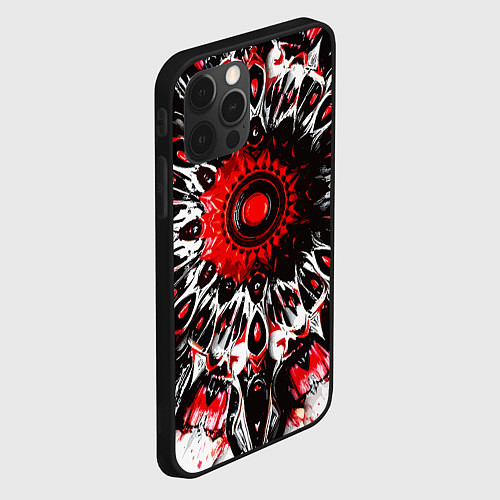 Чехол iPhone 12 Pro Красная сюрреалистичная абстракция / 3D-Черный – фото 2