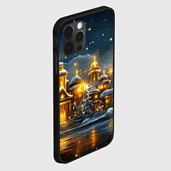 Чехол для iPhone 12 Pro Ночной новогодний город в огнях, цвет: 3D-черный — фото 2