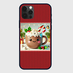 Чехол для iPhone 12 Pro Милая новогодняя ИИ кружечка, цвет: 3D-черный