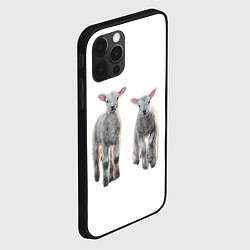 Чехол для iPhone 12 Pro Ягнята овцы, цвет: 3D-черный — фото 2