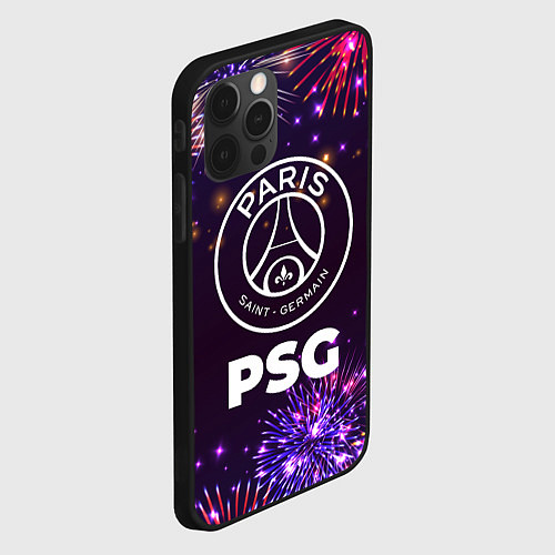 Чехол iPhone 12 Pro Праздничный PSG / 3D-Черный – фото 2