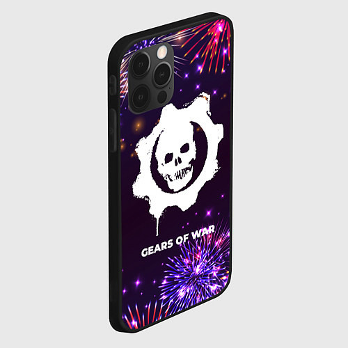 Чехол iPhone 12 Pro Праздничный Gears of War / 3D-Черный – фото 2