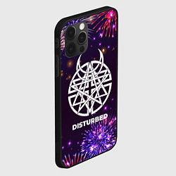 Чехол для iPhone 12 Pro Праздничный Disturbed, цвет: 3D-черный — фото 2