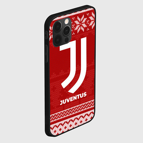 Чехол iPhone 12 Pro Новогодний Juventus / 3D-Черный – фото 2