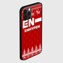 Чехол для iPhone 12 Pro Новогодний Enhypen с оленями, цвет: 3D-черный — фото 2