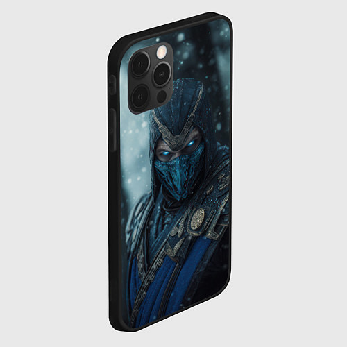 Чехол iPhone 12 Pro Subzero mortal kombat / 3D-Черный – фото 2