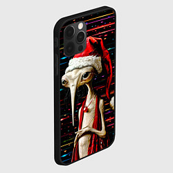 Чехол для iPhone 12 Pro Санта Клаус - инопланетянин, цвет: 3D-черный — фото 2
