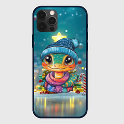 Чехол для iPhone 12 Pro Милая змейка символ 2025, цвет: 3D-черный