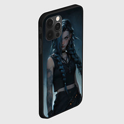 Чехол для iPhone 12 Pro Джинкс в реалистичном стиле, цвет: 3D-черный — фото 2