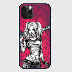 Чехол для iPhone 12 Pro Харли Квинн с битой, цвет: 3D-черный
