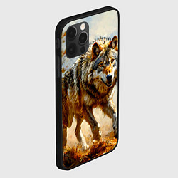 Чехол для iPhone 12 Pro Волк в осеннем лесу, цвет: 3D-черный — фото 2