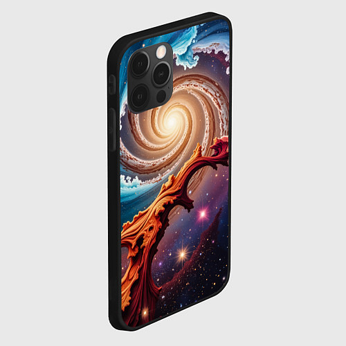 Чехол iPhone 12 Pro Энергия космоса / 3D-Черный – фото 2