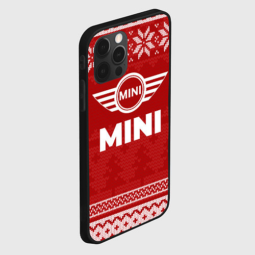 Чехол iPhone 12 Pro Новогодний Mini / 3D-Черный – фото 2