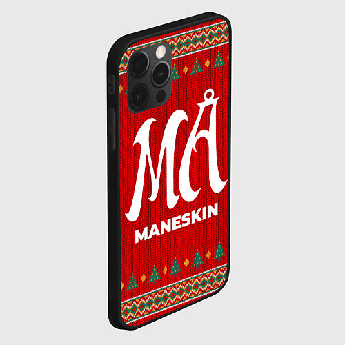 Чехол iPhone 12 Pro Maneskin new year / 3D-Черный – фото 2