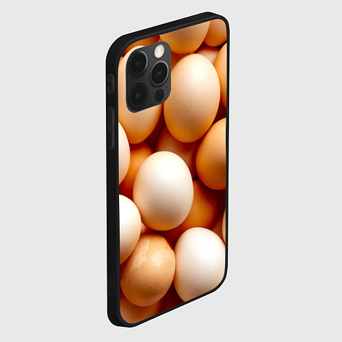 Чехол iPhone 12 Pro Яйца / 3D-Черный – фото 2