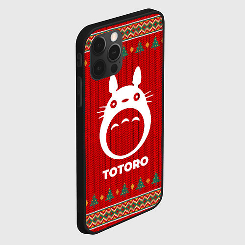 Чехол iPhone 12 Pro Totoro new year / 3D-Черный – фото 2