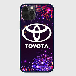 Чехол для iPhone 12 Pro Праздничный Toyota, цвет: 3D-черный