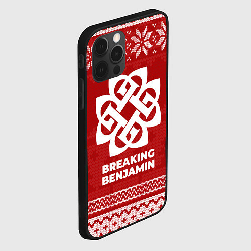 Чехол iPhone 12 Pro Новогодний Breaking Benjamin / 3D-Черный – фото 2