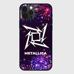 Чехол для iPhone 12 Pro Праздничный Metallica, цвет: 3D-черный