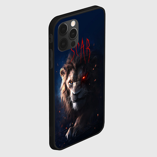 Чехол iPhone 12 Pro The Lion King - Scar / 3D-Черный – фото 2