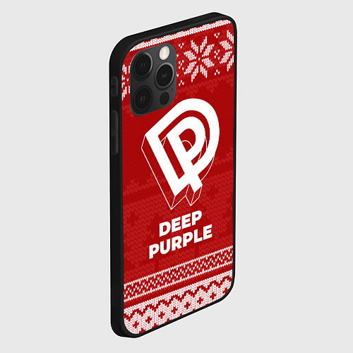 Чехол iPhone 12 Pro Новогодний Deep Purple / 3D-Черный – фото 2