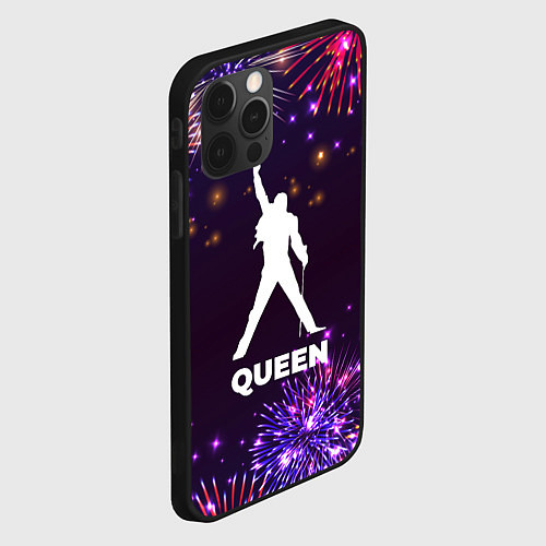 Чехол iPhone 12 Pro Праздничный Queen / 3D-Черный – фото 2