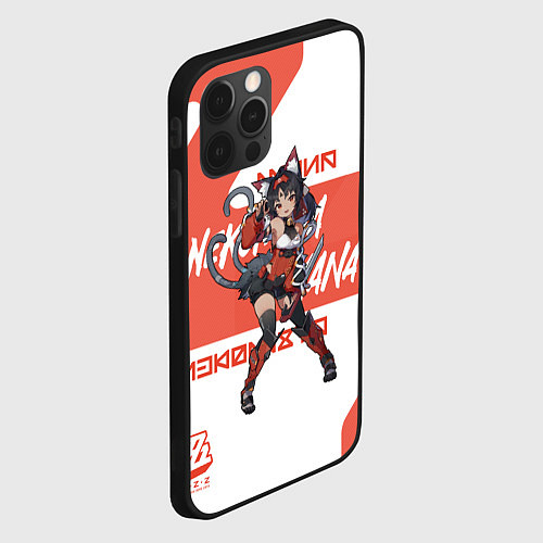 Чехол iPhone 12 Pro Нэкомия Мана - ZZZ / 3D-Черный – фото 2