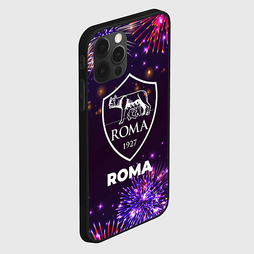 Чехол iPhone 12 Pro Праздничный Roma / 3D-Черный – фото 2