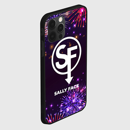 Чехол iPhone 12 Pro Праздничный Sally Face / 3D-Черный – фото 2