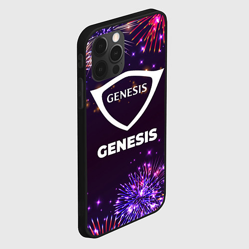 Чехол iPhone 12 Pro Праздничный Genesis / 3D-Черный – фото 2