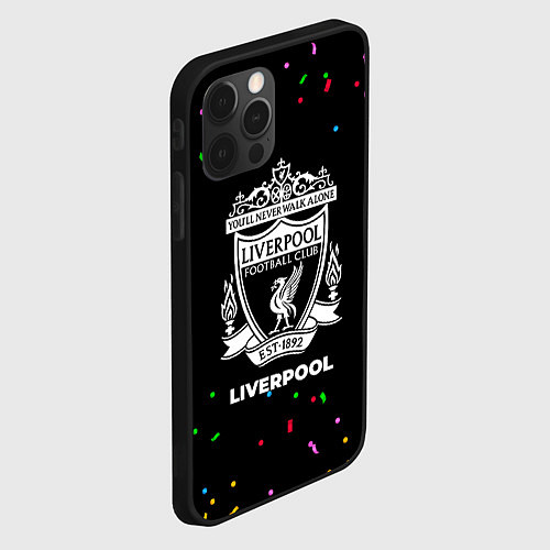 Чехол iPhone 12 Pro Liverpool конфети / 3D-Черный – фото 2