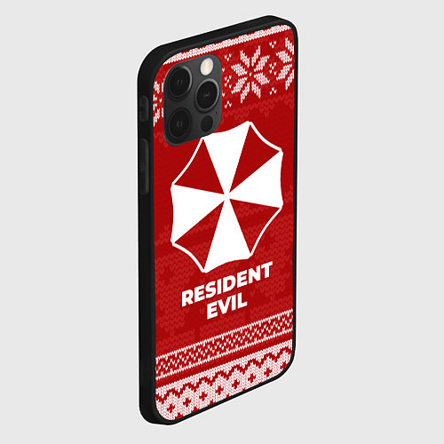 Чехол iPhone 12 Pro Новогодний Resident Evil / 3D-Черный – фото 2