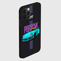 Чехол для iPhone 12 Pro Немецкий автомобиль Porsche 911, цвет: 3D-черный — фото 2