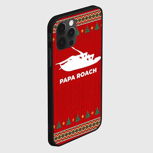 Чехол iPhone 12 Pro Papa Roach new year / 3D-Черный – фото 2