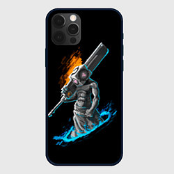 Чехол для iPhone 12 Pro Пирамидоголовый из Portal, цвет: 3D-черный