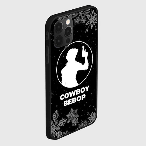 Чехол iPhone 12 Pro Снежный Cowboy Bebop / 3D-Черный – фото 2