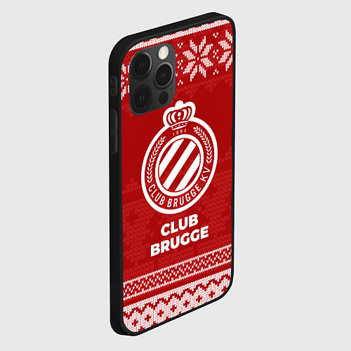 Чехол iPhone 12 Pro Новогодний Club Brugge / 3D-Черный – фото 2