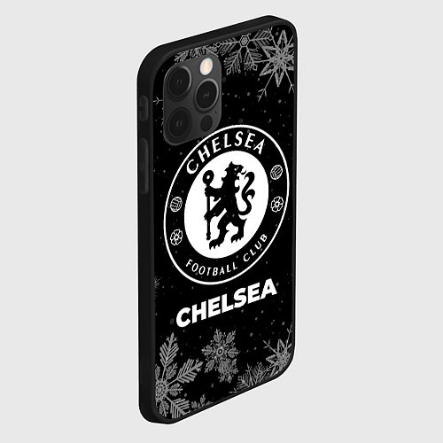 Чехол iPhone 12 Pro Снежный Chelsea / 3D-Черный – фото 2