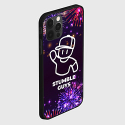 Чехол для iPhone 12 Pro Праздничный Stumble Guys, цвет: 3D-черный — фото 2