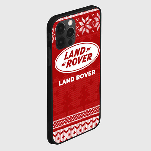 Чехол iPhone 12 Pro Новогодний Land Rover / 3D-Черный – фото 2