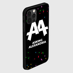 Чехол для iPhone 12 Pro Asking Alexandria конфети, цвет: 3D-черный — фото 2