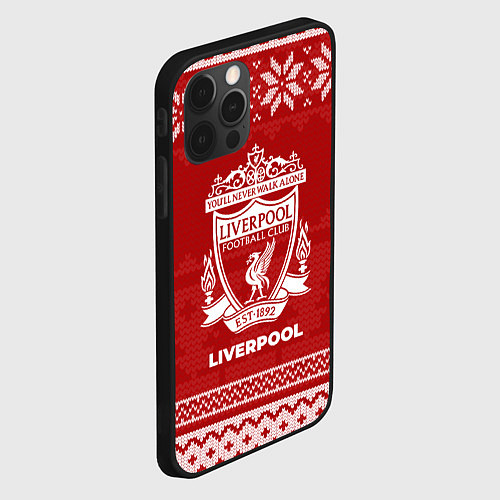 Чехол iPhone 12 Pro Новогодний Liverpool / 3D-Черный – фото 2