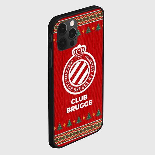 Чехол iPhone 12 Pro Club Brugge new year / 3D-Черный – фото 2