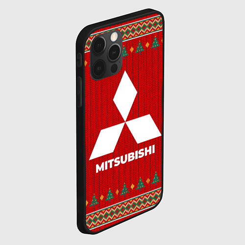 Чехол iPhone 12 Pro Mitsubishi new year / 3D-Черный – фото 2