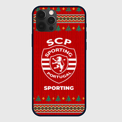 Чехол для iPhone 12 Pro Sporting new year, цвет: 3D-черный