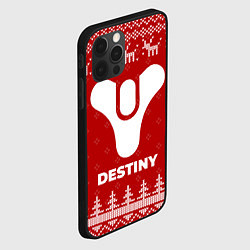 Чехол для iPhone 12 Pro Новогодний Destiny с оленями, цвет: 3D-черный — фото 2