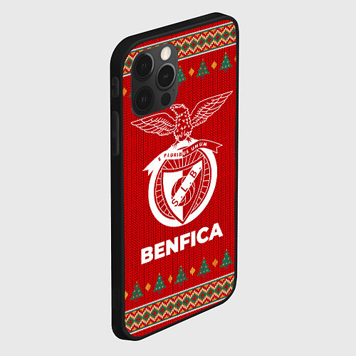Чехол iPhone 12 Pro Benfica new year / 3D-Черный – фото 2
