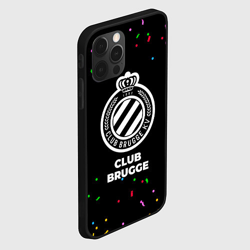 Чехол iPhone 12 Pro Club Brugge конфети / 3D-Черный – фото 2