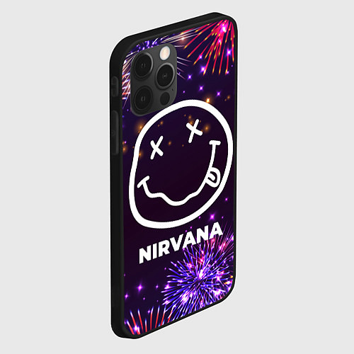 Чехол iPhone 12 Pro Праздничный Nirvana / 3D-Черный – фото 2
