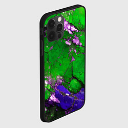 Чехол для iPhone 12 Pro A purple mineral in a green stone, цвет: 3D-черный — фото 2